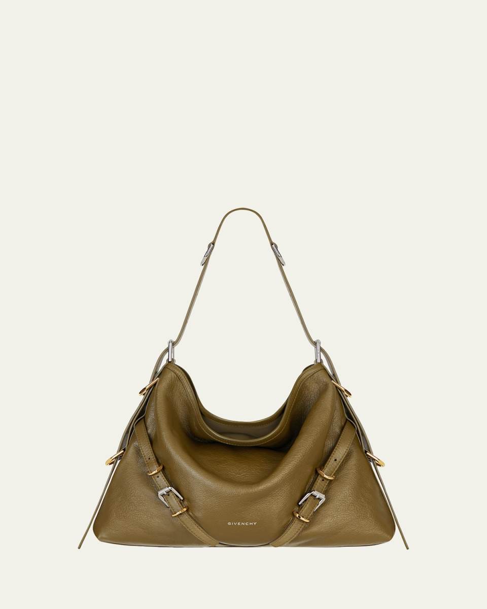 Voyou Medium Shoulder Bag in Tumbled Leather